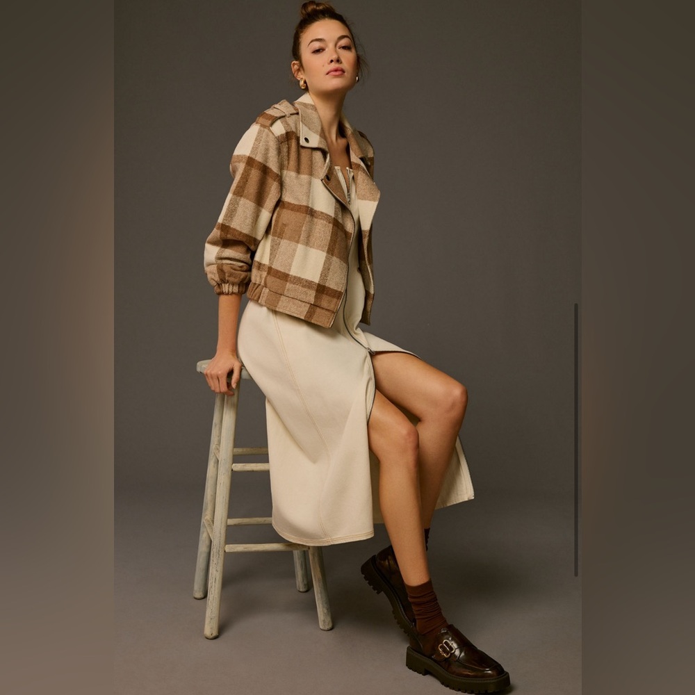 Plaid Moto Jacket